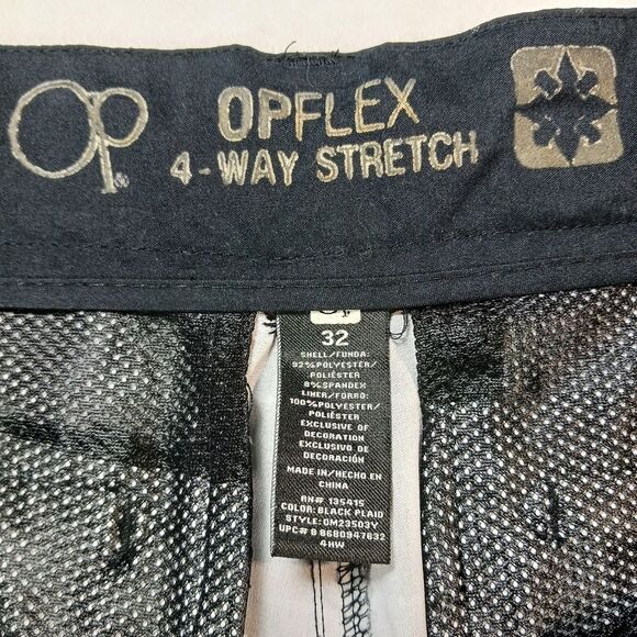 Opflex 4- Way Stretch Athletic/Golf Shorts.  Men's 32 Waist. Black/Gray Striped - Picture 3 of 8